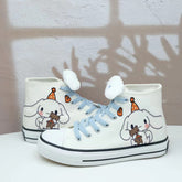 Cute Kawaii Dog Student High Top Canvas